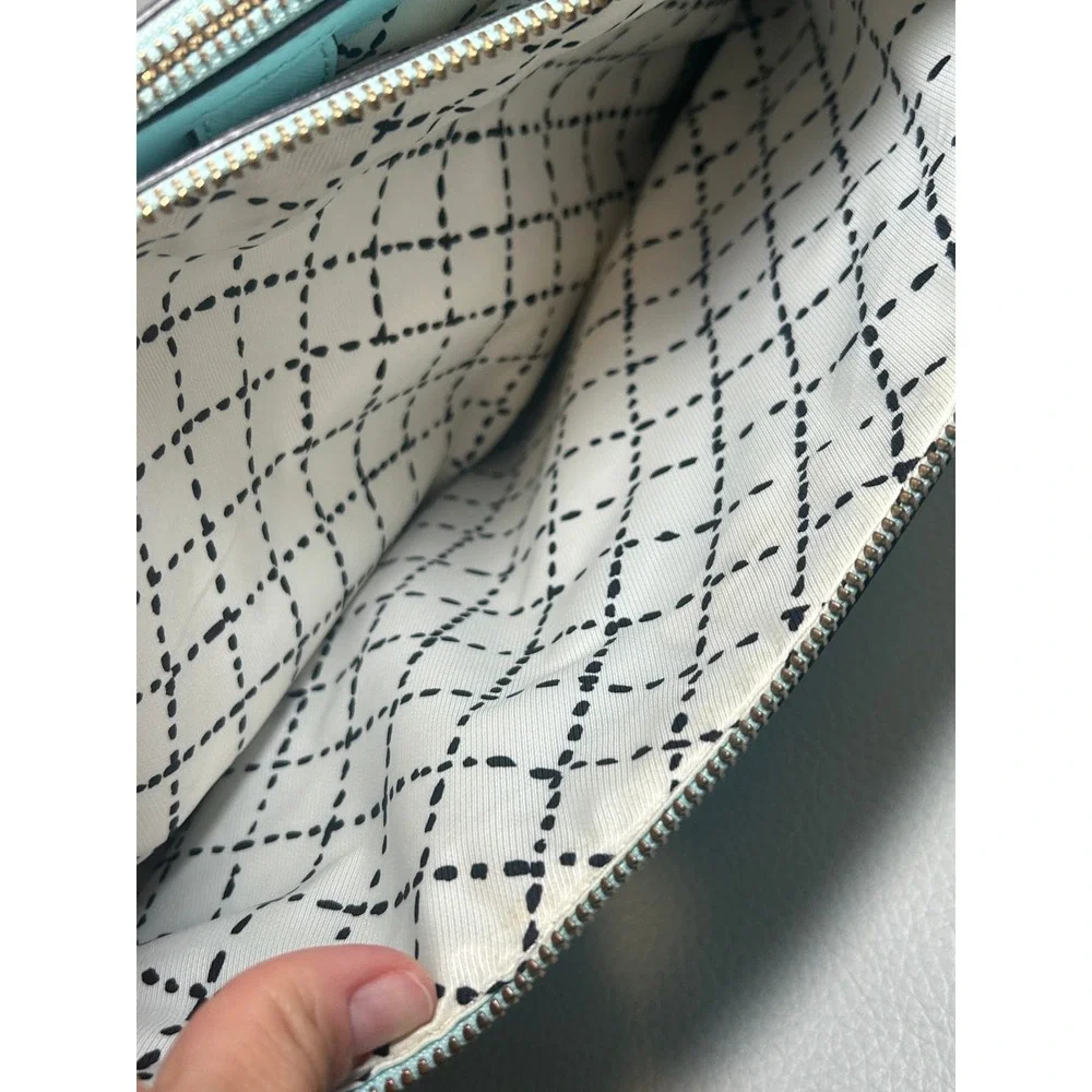 Kate Spade New York Loden Newbury‎ Lane Satchel Hand Bag Light Blue Saffiano